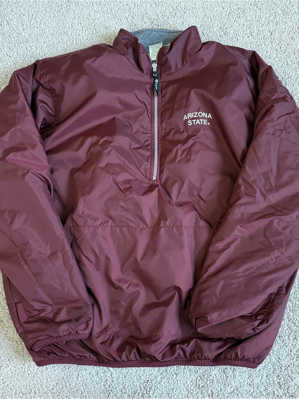 Vintage 90s Champion Arizona State ASU Fleece Pullover Jacket M fits L/XL 24”